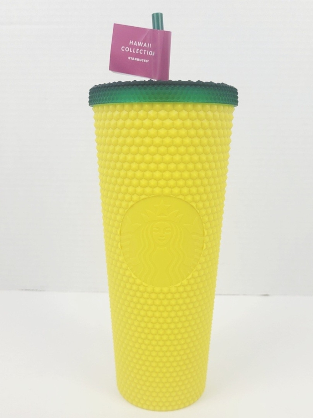 Starbucks Hawaiian Collection Tumbler 24 oz~Pineapple Textured~Yellow~Green NEW